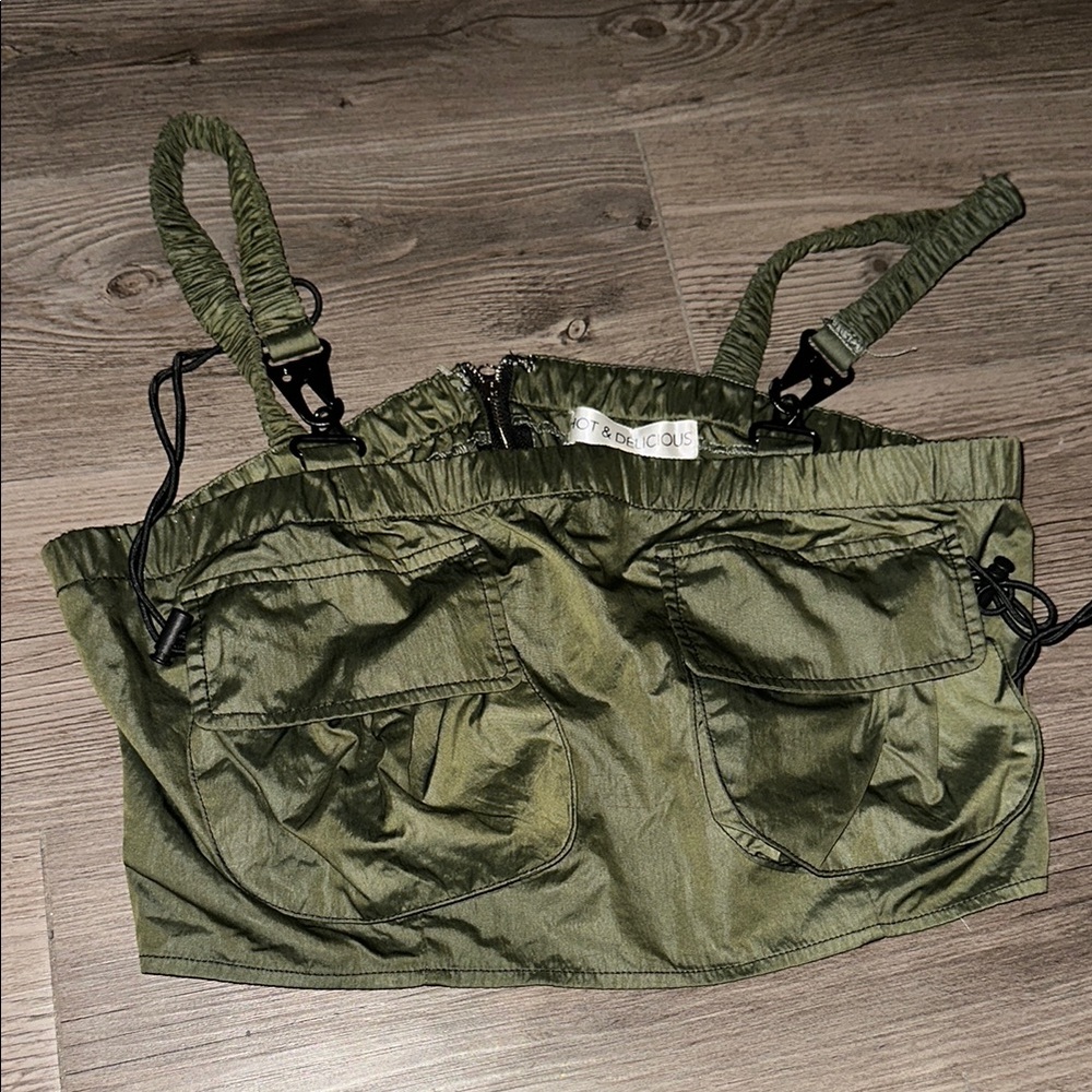Hot & Delicious Olive Green Top